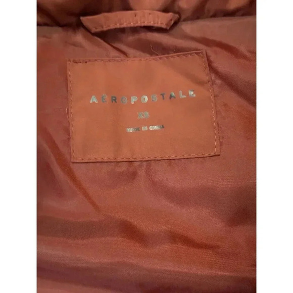 AEROPOSTALE Hooded Puffer Vest Womens Multicolor Colorblock Mob Mom Outdoor XS - Picture 3 of 10